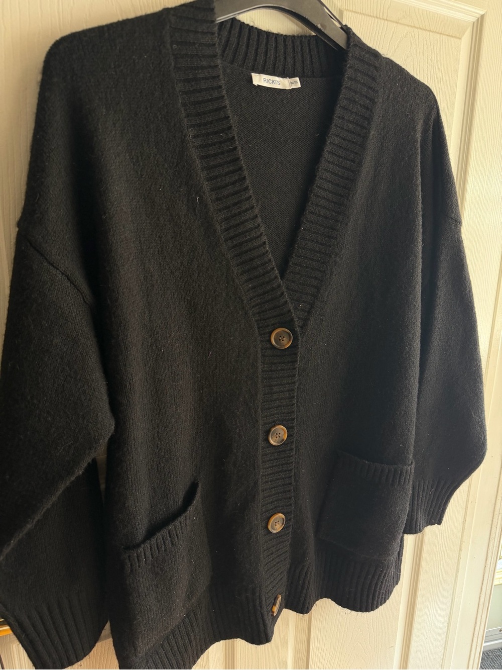 Ricki's Black Button-Front Knit Cardigan - Picture 2 of 4